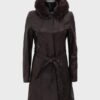 Fur Hooded Leather Coat