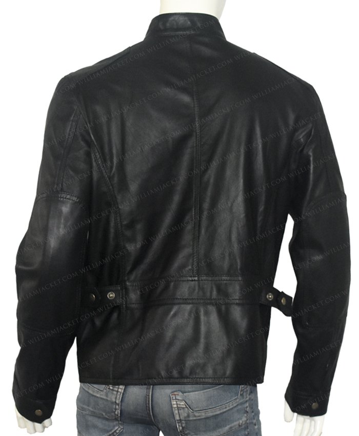 Men Bluster Biker Leather Black Jacket | William Jacket