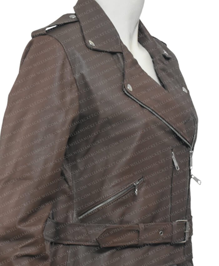 Classic Nancy Women Zipper Leather Jacket | William Jacket