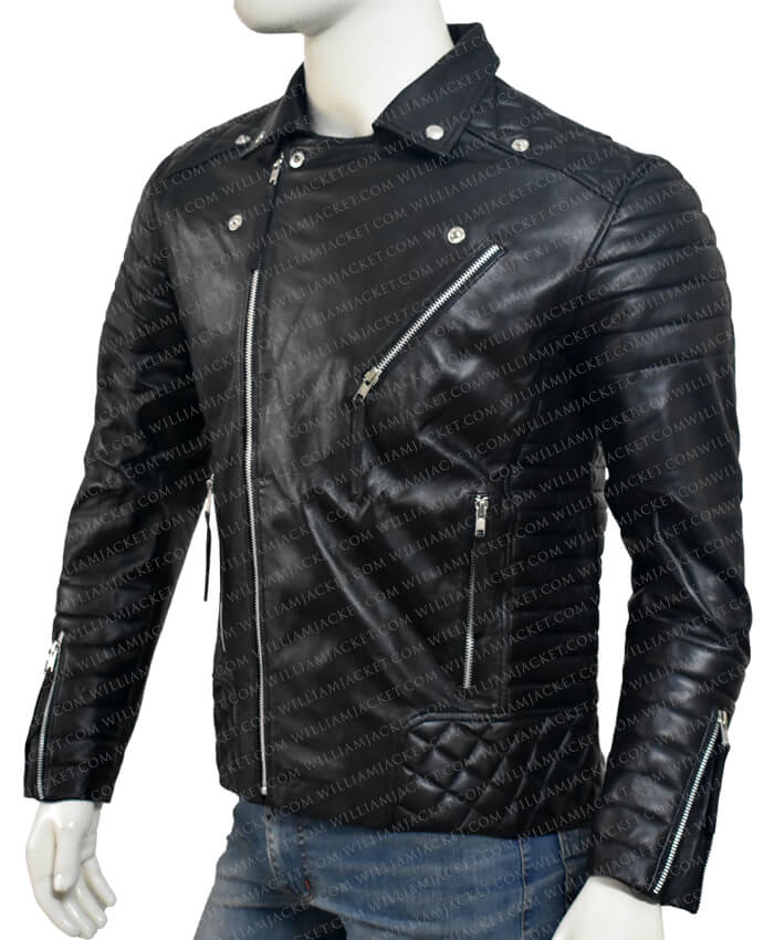 Kay Michael Quilted Biker Leather Jacket - William Jacket