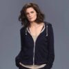 Absentia Stana Katic Blue Zip Up Hoodie Front