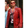 Brad Pitt Fight Club Tyler Durden Maroon Jacket