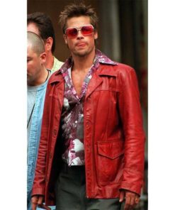 Biker Tyler Durden Jacket - Brad Pitt Fight Club Leather Jacket - Films  Jackets