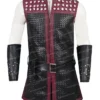 The Last Kingdom S03 Uhtred Black Leather Vest shoot front