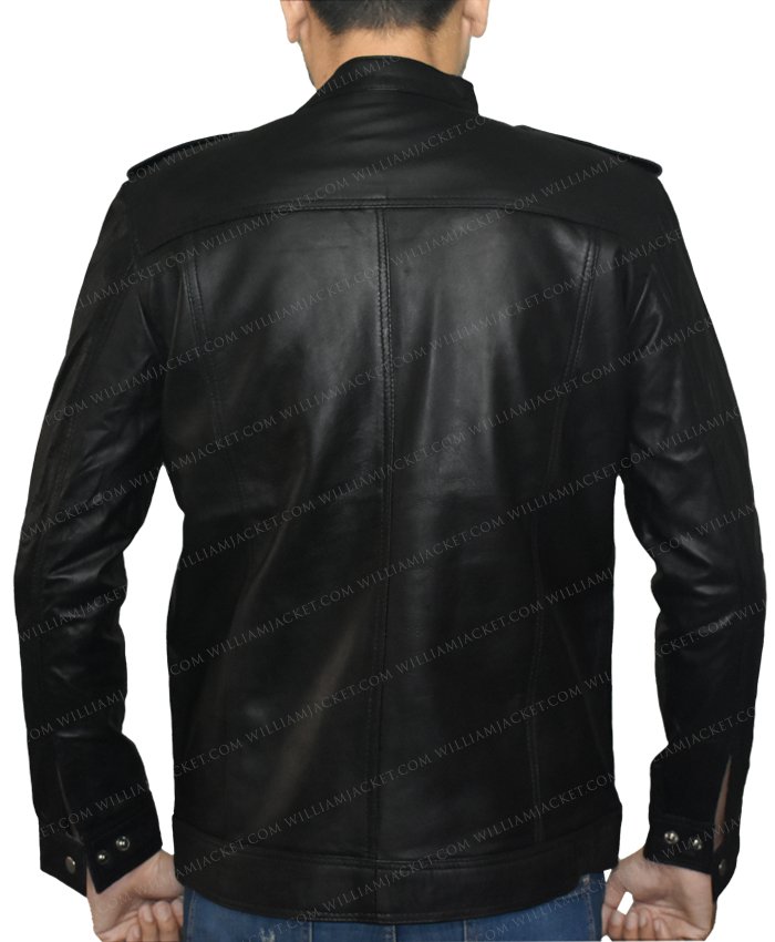 Men’s Cafe Racer Real Leather Slim Fit Motorcycle Jacket