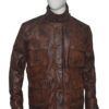 Men’s Vintage Biker Brown Distressed Leather Jacket 1
