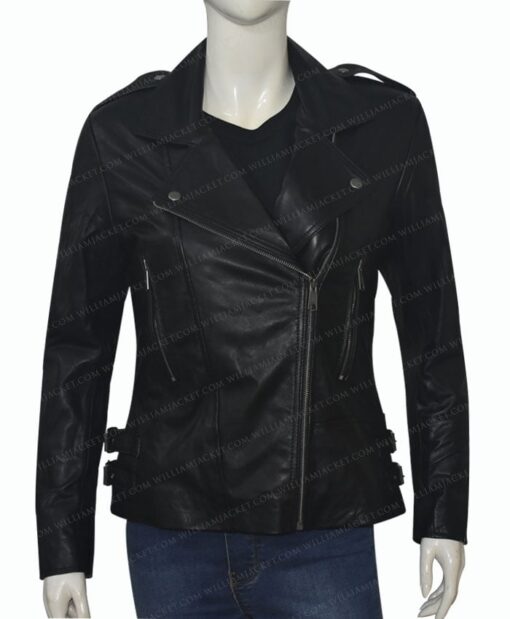 Black Widow 2021 Natasha Romanoff Biker Leather Jacket
