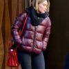 Hilary Duff Younger Maroon Parachute Hooded Jacket Image