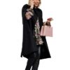 Hilary Duff Younger S07 Kelsey Peters Black Cotton Cape Coat Front