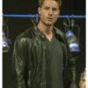 Kevin Pearson This Is Us Justin Hartley Black Leather Jacket Front