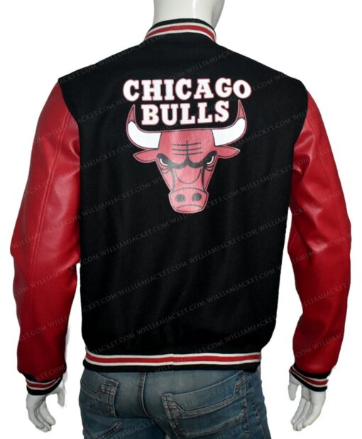 Chicago Bulls Wool Red and Black Jacket