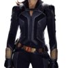Natasha Romanoff Black Widow Jacket Leather Costume Front
