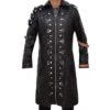 Playerunknown's Battlegrounds PUBG Black Trench Coat Front