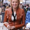 Serena Woodsen Gossip Girl Leather Jacket Front