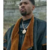 Power Book III Marvin Thomas Leather Shearling Jacket