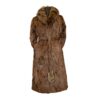 Brown Karakul Fur Trench Coat