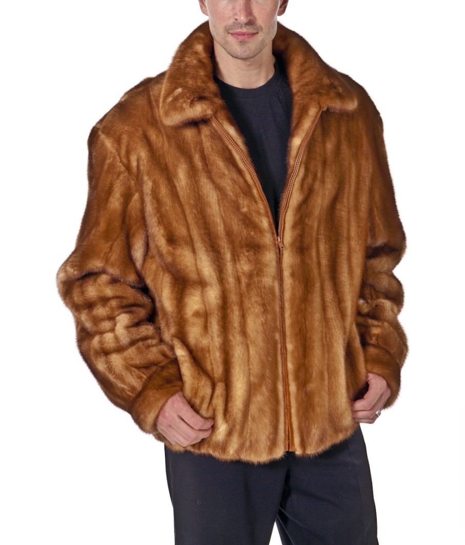 Gideon Mink Fur Red Coat For Sale - William Jacket