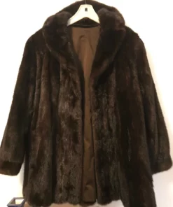 Vintage Authentic Mink Fur Collar for Sweater Jacket or Coat Satin