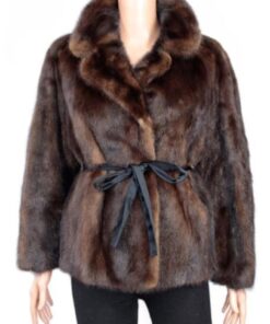 Vintage Women's Fur Label Authority Mink Coat Size Small - Open Front  G892652