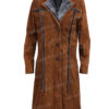 Yellowstone S02 Beth Dutton Leather Long Trench Coat Front