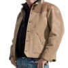 Yellowstone S03 John Dutton Beige and Brown Leather Jacket