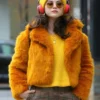 Mabel Mora Orange Fur Jacket