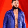 Finn Balor Blue Leather Jacket