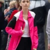 Lily Collins Emily in Paris Pink Jacket