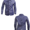 Mens Real Leather Multi Pocket Purple Jacket