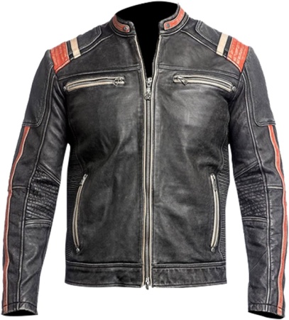 Retro 3 Cafe Racer Leather Jacket