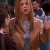 Jennifer Aniston Friends Brown Leather Blazer