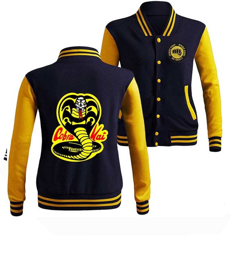 Cobra Kai Dojo Baseball Jacket Sweatshirt (xxs-4xl)