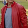 William Zabka Cobra Kai Red Bomber Leather Jacket