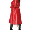 Ariana Grande Red Leather Coat