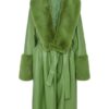 Inventing Anna Julia Garner Green Fur Coat