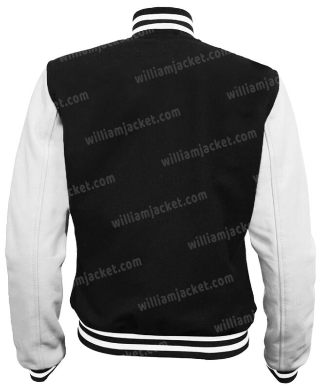 Black and White Letterman Varsity Jacket | Cheap Price