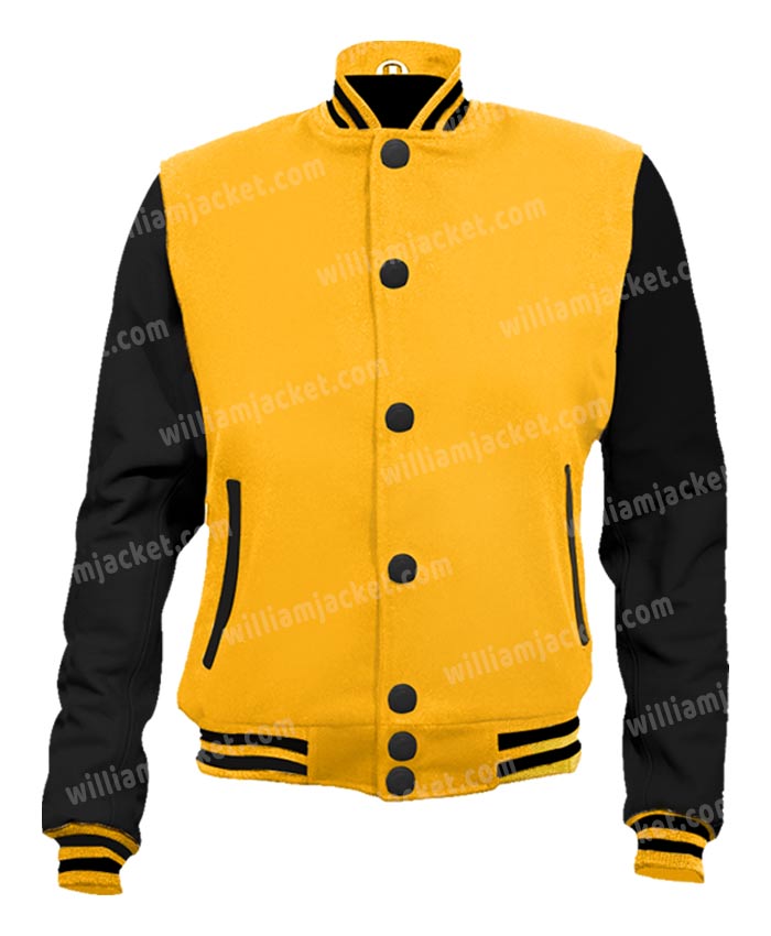 Black and Yellow Varsity Jacket 