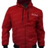 Yellowstone S04 Jimmy Hurdstrom Red Bomber Jacket Front