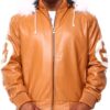 8 Ball Orange Fur Hooded Jacket