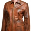 Jennifer Lawrence The Hunger Games Brown Leather Jacket