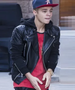 Justin Bieber Toronto Maple Leafs Drew Blue Puffer Jacket