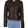 Elena Gilbert The Vampire Diaries Brown Leather Jacket