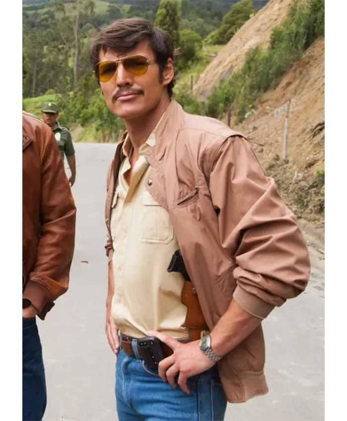 Pedro Pascal Narcos Brown Bomber Cotton Jacket - William Jacket