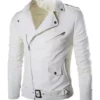 Juju Superfly White Leather Jacket