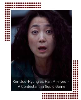 Kim Joo-Ryung as Han Mi-nyeo – A Contestant in Squid Game