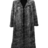 Women Persian Lamb Broadtail Fur Winter Duster Black Coat Back (2)