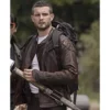 Felix The Walking Dead Brown Leather Jacket