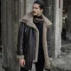 Mens Heavy Weight Double Collar Shearling Coat