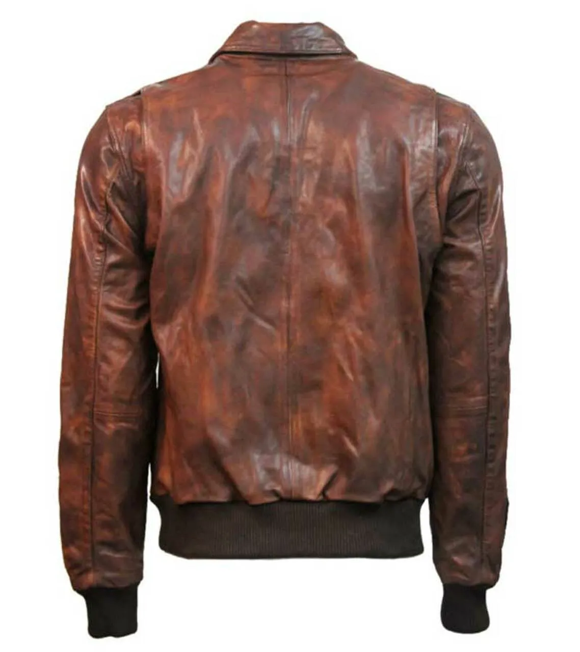 Top Gun Flying Tigers Leather Jacket Brown / S