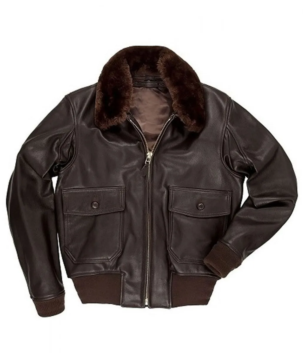 Jon Hamm Top Gun 2 A2 Aviator Leather Jacket - William Jacket
